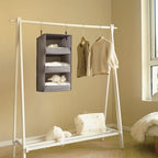 GRANNY SAYS 3-Shelf Hanging Closet Organizer, Foldable Storage, Gray | 33 lb Capacity, No-Sag Support, Keeps Clothes Neat, Folds Flat, Fits RV, Dorm & Small Closets - Image 6