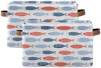 Fish Rectangular Storage Basket Organizer Bin Shelf Baskets For Clothes Gifts For Home Office Dorm - Image 2