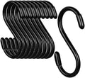 3 Inch Vinyl Coated S Hook,S Hooks for Hanging Plants ,10 Pack Non Slip Heavy Duty S Hooks ,Small Rubber Coated Steel Metal Black Closet S Hook for Hanging Jeans Plants Jewelry Pot Pan Cups Towels by DINGEEUtilityHook