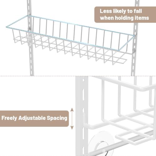 ElegantArray 10-Tier Pantry Door Organizer, White - Image 3