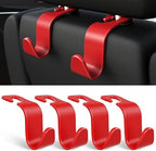 4-Pack Car Headrest Hooks Holds 55lbs Seat Storage Organizer for Bags by Amooca