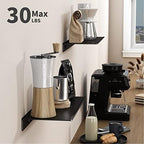Danpoo 12 inch Metal Floating Shelves for Wall Organizer & Storage, Display Shelves for Bathroom, Living Room, Kitchen, Bedroom(Matte Black, 2-Pack) - Image 4