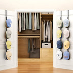 SWTYMIKI Over Door Hat Rack - 3 Packs Metal Hanging Hat Organizer with 12 Hooks Design, Baseball Cap Hanger Organizer Storage Holds up to 60 Caps for Door, Bedroom, Closet - Image 5