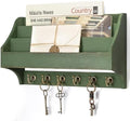 Rebee Vision Mail Organizer Wall Mounted with Mail Slot for Letters, Green by REBEEVISION