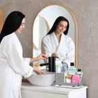 Toothbrush Holders for Bathroom Countertop Organizer (Brushed Silver Grain) - Image 2