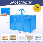 TICONN 2 Pack Extra Large Moving Bags Heavy Duty with Zippers & Carrying Handles, Durable Storage Bags Moving Boxes for Closet Organizers and Storage (2 Pack, Sky Blue) - Image 5