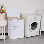 efluky Laundry Hamper 3 Section with lid and 3 Removable Bags, White - Image 6