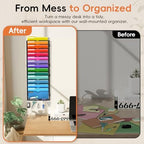 15-Tier Wall File Organizer with Hook, Hanging File Organizer Black - Image 6