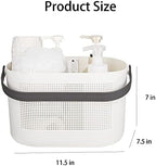 Plastic Portable Shower Caddy Basket, Storage Organizer, Grey, 2 Pack - Image 4