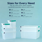 IRIS USA Storage Bins with Lids |Made in USA| 2 Qt - (6-Pack) - Clear - Image 4