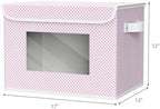 Univivi Fabric Foldable Storage Boxes with Lids, 4 Pack, Pink - Image 2