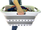 SAMMART Pack of 2 Collapsible Plastic Laundry Basket & Clothes Hamper, Comfort Non-Slip Handle, Foldable Storage Organizer with Space Saving Design, Portable Pop Up Container for Indoor and Outdoor - Image 7