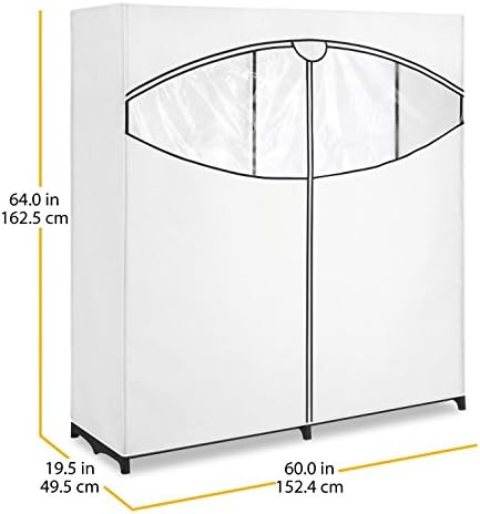 Whitmor 60-inch Extra-Wide Clothes Closet, 60” with White Cover - Image 6