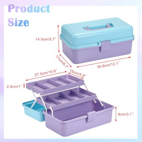 BTSKY 3-Layer Plastic Dividing Storage Box Craft Organizer and Storage - Image 4
