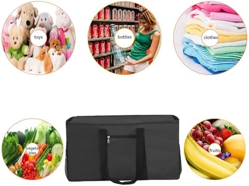 Extra Large Utility Tote Bag - Reusable Grocery Bags Foldable Heavy Duty - Image 5