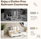 Cleangor Countertop Bathroom Organizer, Toothbrush Holder with Drainage - Image 2