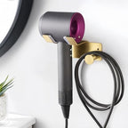 Hair Dryer Holder, HairDryer Holder Wall Mounted, Self Adhesive Blow Dryer Holder, Stainless Steel Hair Dryer Holder, Hairdryer Holder for Bathroom Gold BANJEKT - Image 7