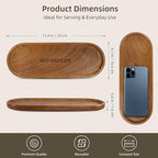 Best Dad Ever Wooden Tray, Wood Serving Tray Decorative Tray for Coffee Table, Snacks, Drinks, Home Decor (11.4 x 4.1 x 0.6 in) - Image 3