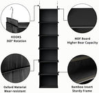 YOUDENOVA Hanging Closet Organizer, Closet Organizers and Storage, Black | 6-Shelf Hanging Clothes Organizer with Waterproof Oxford Fabric, Ideal for Dorm Room Essentials, Clothes & Shoes - Image 6