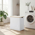 efluky Double Laundry Hamper with Lid and 2 Removable Bags, White - Image 7