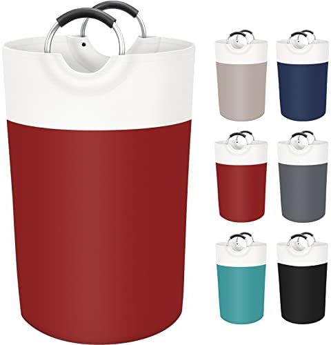 BlissTotes 115L Laundry Basket, Freestanding Collapsible Hamper, Red by BlissTotes