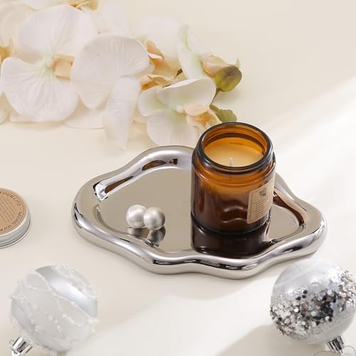CCINPPY Ceramic Cloud Jewelry Tray Trinket Dish Key Bowl Nightstand Decor - Image 3