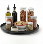 MUNEK 9" Lazy Susan Organizer,Metal Rotating Spice Rack Organization,Lazy Susan for Table Top,Pantry, Bathroom, Vanity, Black by Unknown