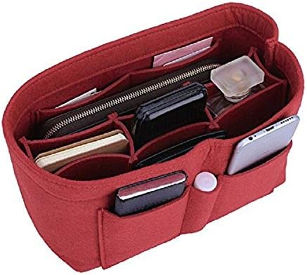 ZTUJO Purse Organizer Insert, Felt Bag Organizer For Handbag Purse Organizer,13 Colors, 6 Size (Medium, Red) - Image 6