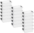Superio 1.27 Quart Clear Plastic Storage Containers with Lids, Stackable Organizer Bins, BPA-Free Storage Boxes for Home, Office, Dorm & Classroom, 18 Pack by Superio