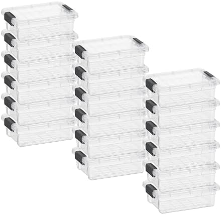 Superio 1.27 Quart Clear Plastic Storage Containers with Lids, Stackable Organizer Bins, BPA-Free Storage Boxes for Home, Office, Dorm & Classroom, 18 Pack by Superio