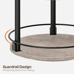 YATINEY Spice Rack, Set of 2 Lazy Susan Organizer, 3-Tier Turntable Organizer, Rotating Spice Rack Organizer For Cabinet, Compact and Versatile, Greige and Black SR23L2BG - Image 4
