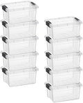 Superio 3.4 Quart Clear Plastic Storage Boxes with Lids, Stackable Organizer Containers, BPA-Free Storage Bins for Home, Office, School & Dorm, 10 Pack by Superio