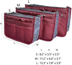 Vercord Purse Organizer Insert for Handbags Bag Organizers Inside Tote Pocketbook Women Nurse Nylon 13 Pockets Burgundy Small - Image 3