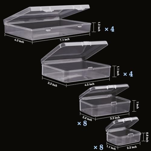 Clear Small Plastic Storage Containers with Lids, 24 Pack - Image 2
