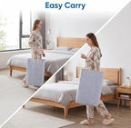 efluky Slim Laundry Basket, Narrow Laundry Hamper with Handles, Collapsible Dirty Clothes Hamper, Tall Laundry Bin for Laundry Room, Dorm and Bedroom, 80L, Striped Blue - Image 4