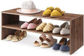 Whitmor Wood Stackable 2-Shelf Shoe Rack, Walnut, 31 inches by Whitmor