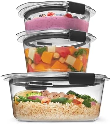 Rubbermaid Brilliance® Round Leak Proof Food Storage Containers, 6 Piece Set by Unknown