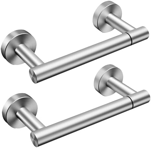 Day Moon™ - Toilet Paper Holder - Modern Roll Holder for Bathroom - 2 Pack - Wall Mount, Brushed Nickel by DayMoonDesigns
