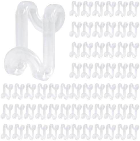Hanger Hooks Space Saving, 60 PCS Clothes Hanger Connector Hooks | Closet Space Savers for Hanging Clothes, Clear by HAKDAY