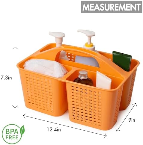 Tiawudi Portable Shower Caddy, Caddy Organizer with Handle, Plastic Shower Basket Hold Soap, Shampoo, Hair Supplies and Beauty Products, Cleaning Supplies Organizer for Home, Dorm, Shelf and Cabinet - Image 2