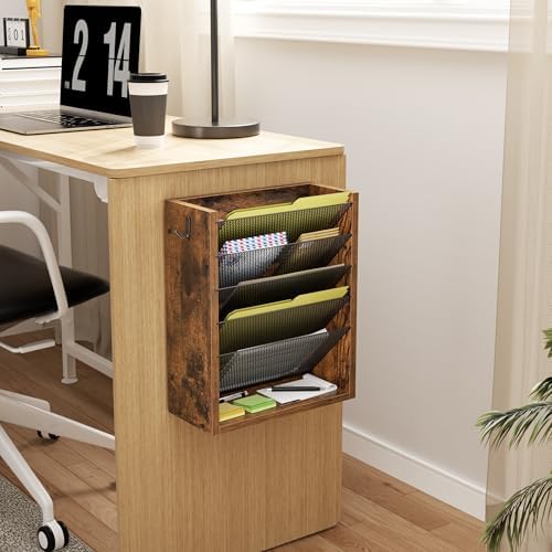 Mail Organizer Wall Mounted, 6-Slot Hanging File Organizer with Key Holder - Image 4