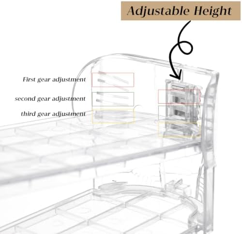 Shoe Slots Organizer Durable and Thick,Elephant-Shaped Adjustable Shoe Stackers,Space Saving for Closet Storage (Transparent - Silver, 15Pack) - Image 4