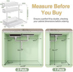 3 Tier White Under Sink Organizer,Kitchen Cabinet Storage Organizer(2 pack) - Image 2