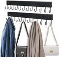2-Pack Purse Organizer Wall-Mounted Rack & Belt Hanger, Wooden, 24 Hooks by AnDocK