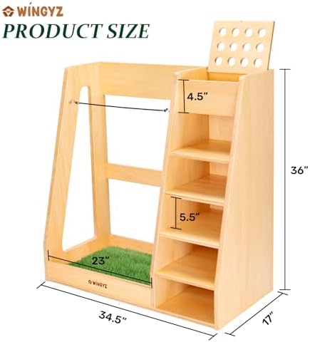 WINGYZ Golf Bag Storage for 2 Bags, Premium Birch Plywood Organizer - Image 2