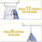 HOUSE DAY 12 Pack Space Saving Hangers for Clothes, Metal Magic Hanger | Heavy Duty Hanger Organizer 30 Lbs Capacity, Sturdy Multi Hangers, Closet Space Saver Closet Organizers and Storage Dorm Room - Image 5