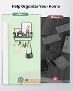 Key Holder for Wall - Key Rack with 5 Key Hooks, 11.02" L×2.75" W×4.92" H, Key and Mail Organizer Wall Mount with Mesh Basket, Key Hanger for Wall, Entryway, Home Decor(Matte Black) - Image 5