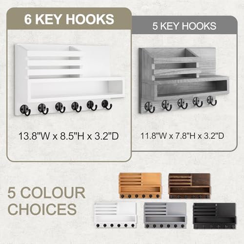 Key and Mail Holder Wall Mount, Key Holder with Long Storage Box - Image 5
