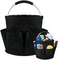 Cleaning Caddy with Handle, 17L, 6 Pockets, Black by Unknown
