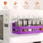 Sevenblue 4-Pack Magnetic Spice Rack for Refrigerator with Hooks, Purple - Image 5